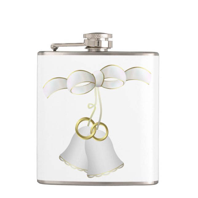 Wedding Flask, 6 oz. Hip Flask (Front)