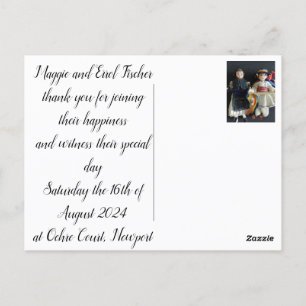 Wedding Flat Thank You Card Romanian National
