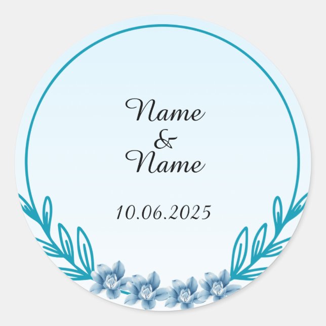 Wedding flavor stickers  (Front)