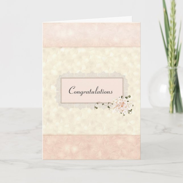 Wedding Floral Bouquet  Card (Front)