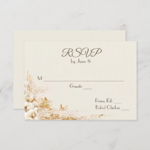 Wedding Floral Bouquet On Ivory RSVP
