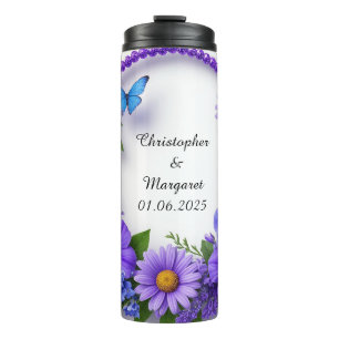 Wedding Floral Bridal Drinkware Gift Thermal Tumbler