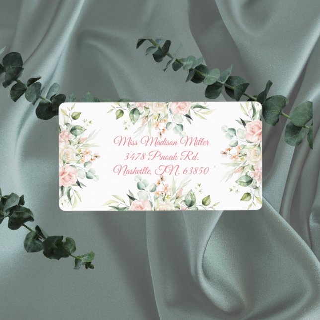 Wedding Floral Elegant Pink Chic Date Script Name (Creator Uploaded)
