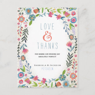 Wedding Floral Fun Thank you Card