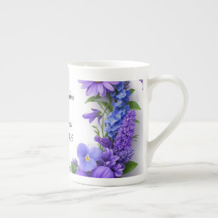 💍 Wedding Floral Glow 🌸 Colourful Blossom Elegan Bone China Mug