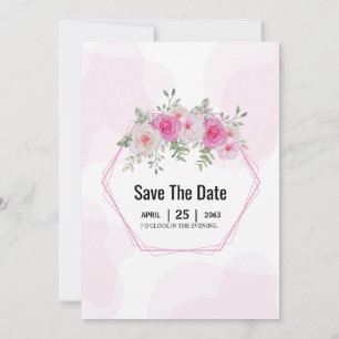 Wedding Floral Invitation Card Desig Save The Date