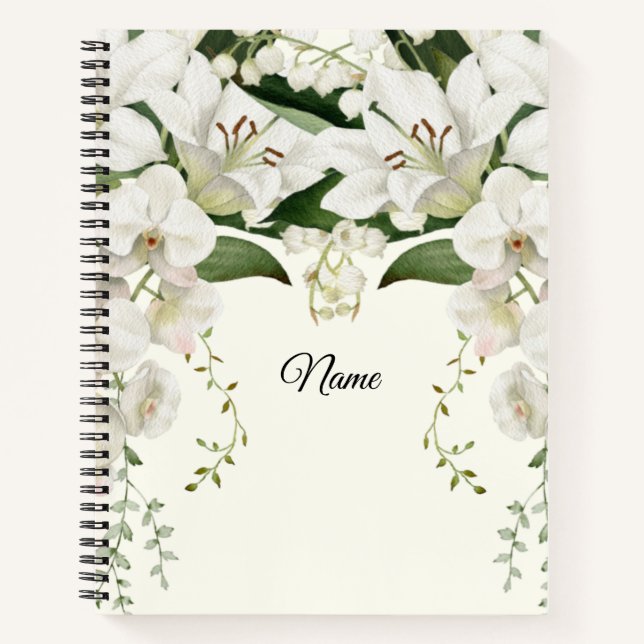 wedding floral Lily  classics Notebook (Front)