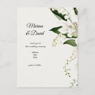 wedding floral Lily  classics Postcard