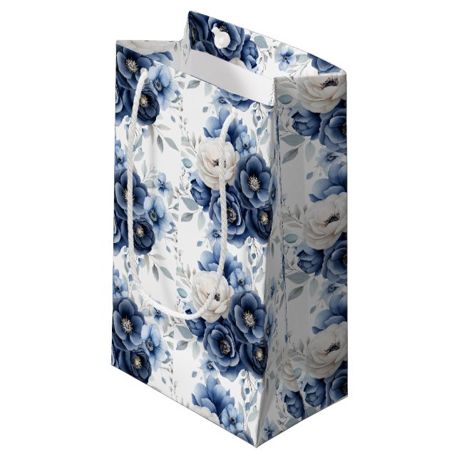 Wedding Floral Print Gift Bag (Front Angled)
