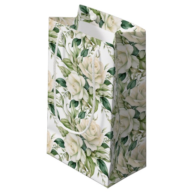 Wedding Floral Print Gift Bag (Front Angled)