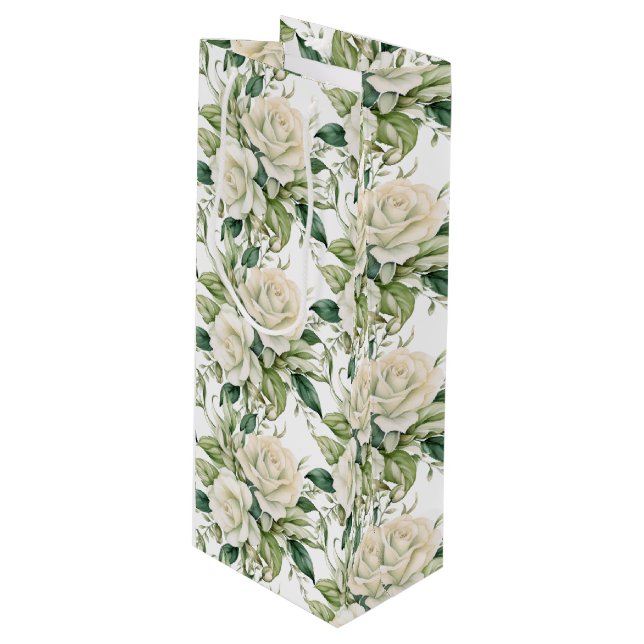 Wedding Floral Print Gift Bag (Front Angled)