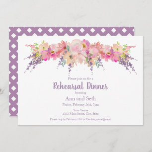 Wedding Floral Rehearsal Dinner Invitation