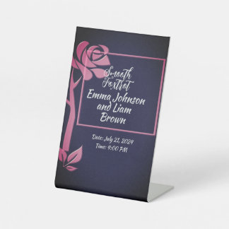 wedding floral snauf colour signboard pedestal sign