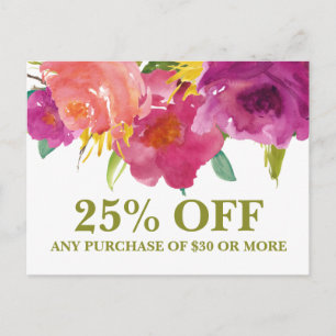 Wedding Florist Floral Marketing Promotional Card