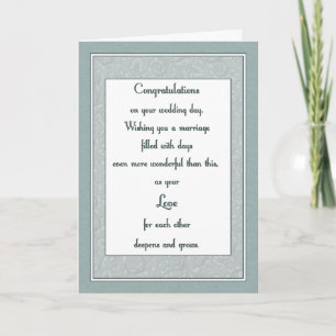 Wedding Flourish Marble Card