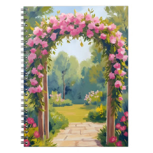 Wedding Flower Arch Watercolor Marriage Painting Notebook