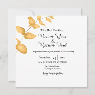 Wedding Flower Colour Invitation Card Design 