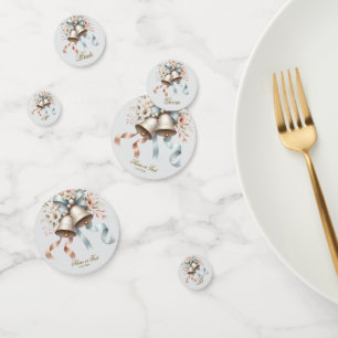 Wedding Flowers Bells Pink Blue Ribbons Beautiful Confetti