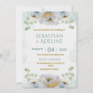 wedding flowers invitation