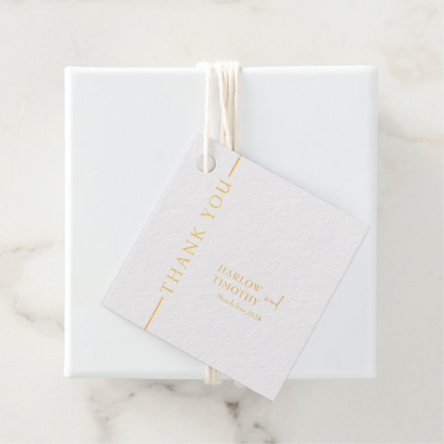 Wedding Foil Favour Tag (With Box)