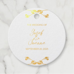 Wedding Foil Favour Tag