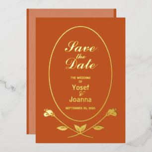 Wedding Foil Save the Date Invitation
