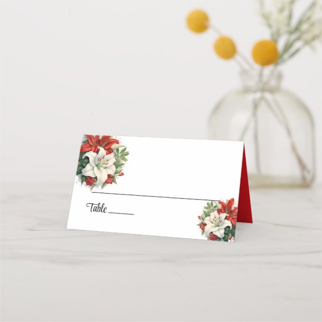 Wedding Folded Name Place Card (Front)