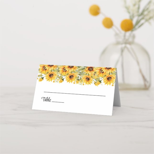 Wedding Folded Name Place Card (Front)