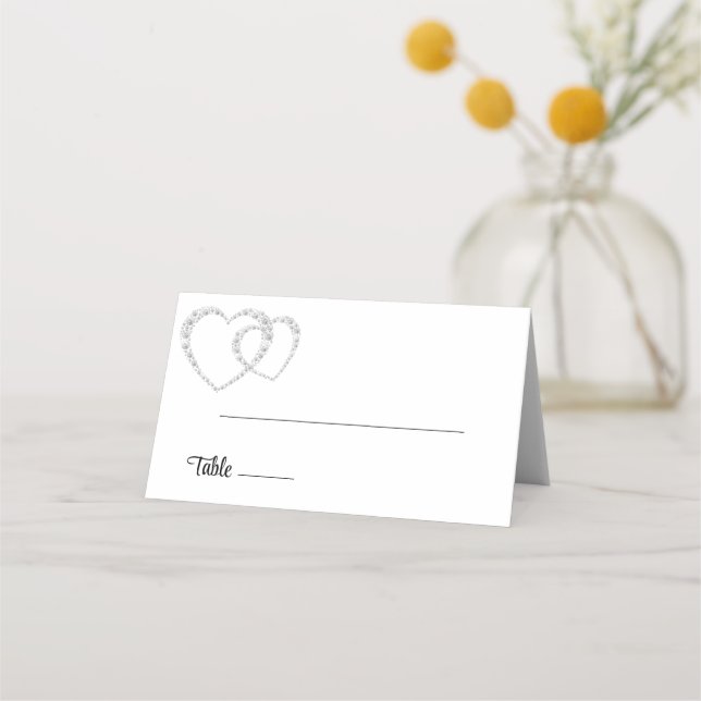 Wedding Folded Name Place Card (Front)