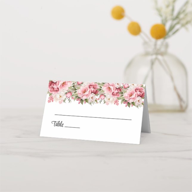 Wedding Folded Name Place Card (Front)