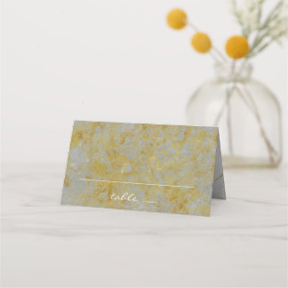 Wedding Folded Tent Card Silver Lining