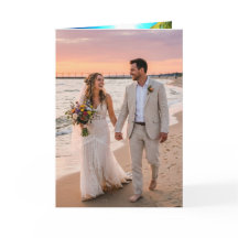 Wedding Folding Invitation Tropical Beach