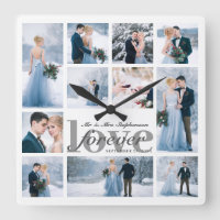 Wedding FOREVER LOVE Photo Collage Custom Colour