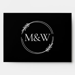 Wedding Formal Black Invitation Colour Palette Envelope