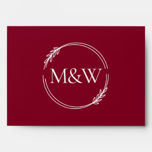 Wedding Formal Burgundy Invitation Colour Palette Envelope