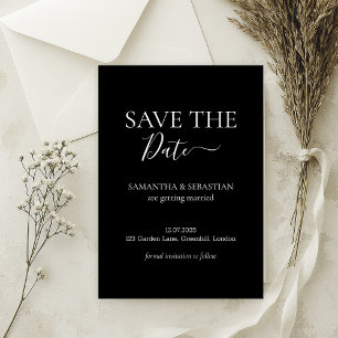 Wedding Formal Save the Date Black