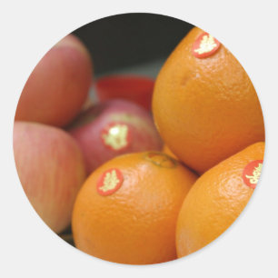 Wedding Fruits Classic Round Sticker