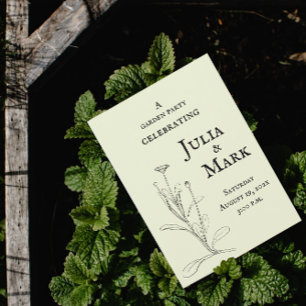 Wedding Garden Party Yellow Sage Invitation