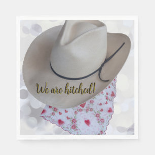 Wedding Getting Hitched casual wedding invitation Napkin