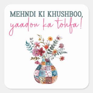 wedding gift bag square sticker