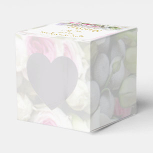 Wedding Gift - Bride with colourful wedding bouque Favour Box