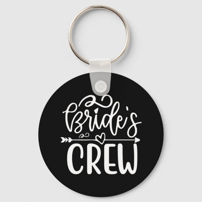 Wedding Gift Bride's Crew Key Ring (Front)