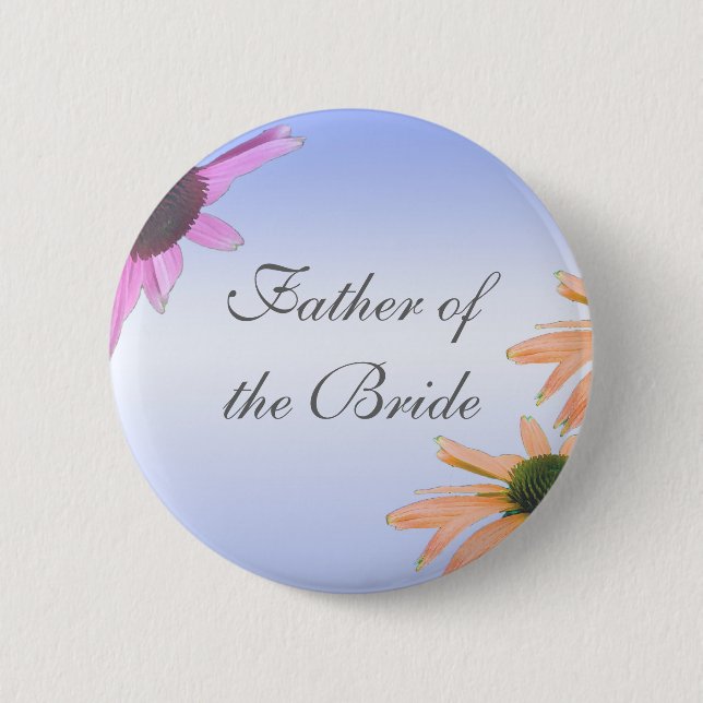 wedding gift, daisy flowers 6 cm round badge (Front)