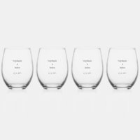 Wedding Gift Favour Set Simple Minimal Custom Name