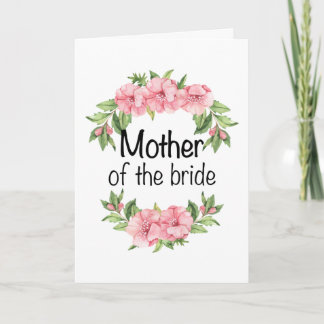 Wedding Gift for Bride Mum Mother of the Bride Card