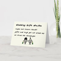 Wedding Gift Haiku - a funny thank you poem