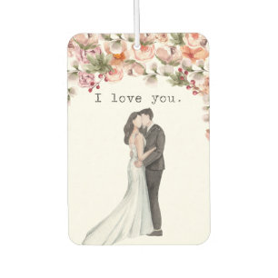 Wedding gift I love you beautiful floral Thank you Car Air Freshener