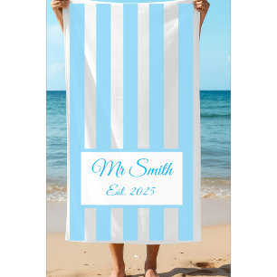 Wedding Gift Mr. and Mrs. Couple Towel, Newlywed  Beach Towel
