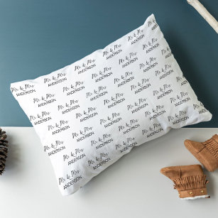 Wedding gift Mr and Mrs personalised bedding set Pillowcase