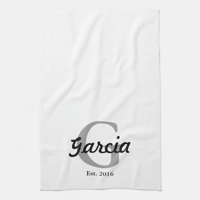 Wedding Gift Personalised Hand Towel (Vertical)